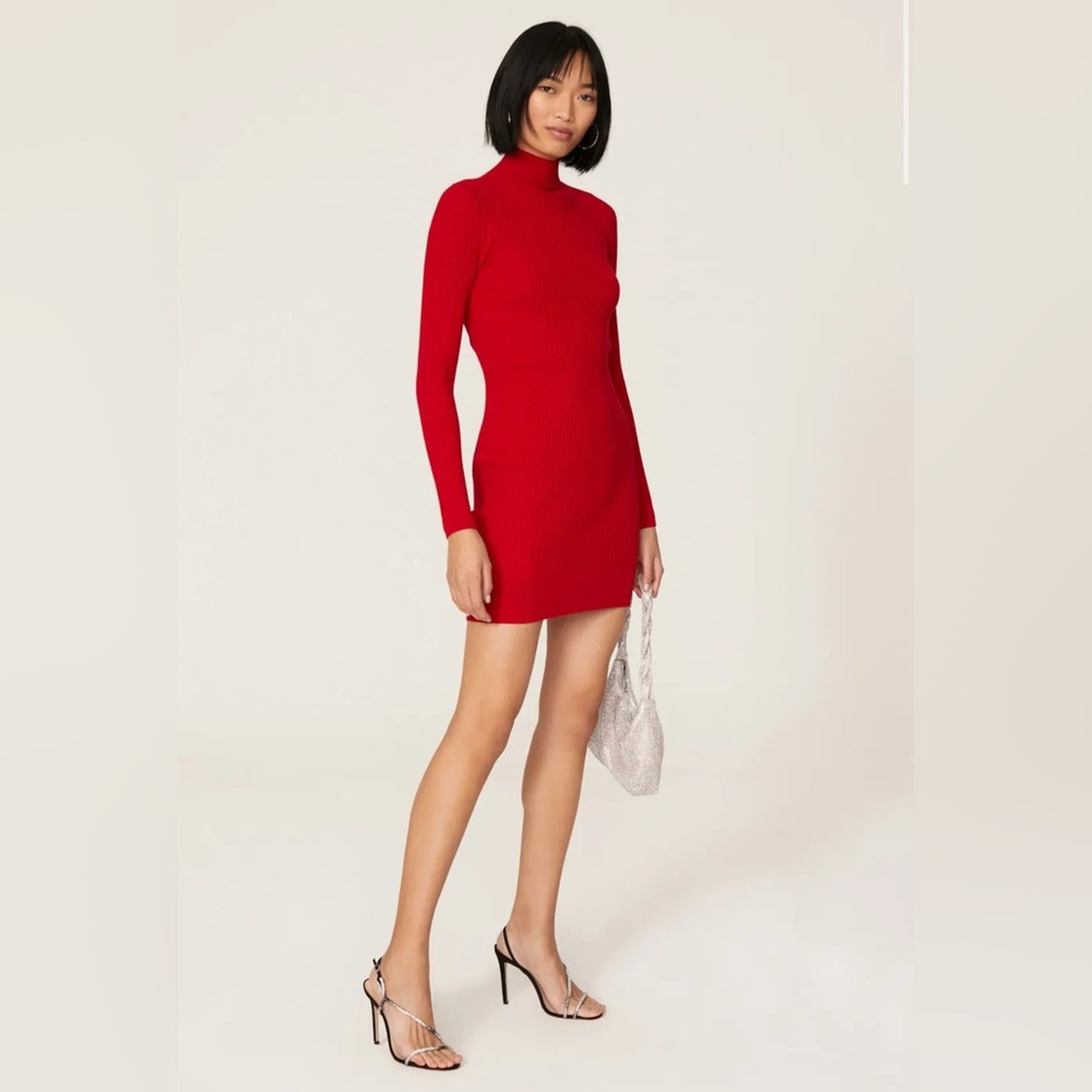 Elegant Red Long-Sleeve Dress size L/G